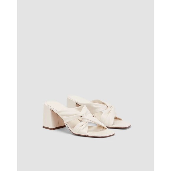 Everlane The Day Twist Heels in Canvas 6 New Womens High Heels Sandals - Picture 1 of 13